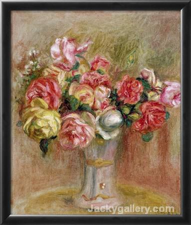 Roses in a Sevres Vase by Pierre Auguste Renoir paintings reproduction